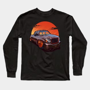 Lowered Brown Truck Long Sleeve T-Shirt